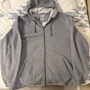 Duluth Trading Co Gray Sherpa-Lined Zip Hoodie